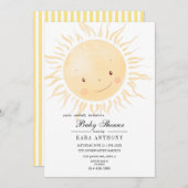 A Little Sunshine Baby Shower Uitnodiging (Voorkant / Achterkant)