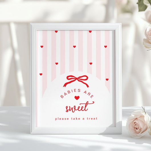 A Little Sweetheart Babies are sweet coquette Bow Poster