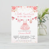 A  Little Sweetheart Baby Shower Invitation Kaart (Staand voorkant)