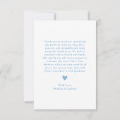 A Little Sweetheart Blue Bow Baby Shower Bedankkaart (Achterkant)