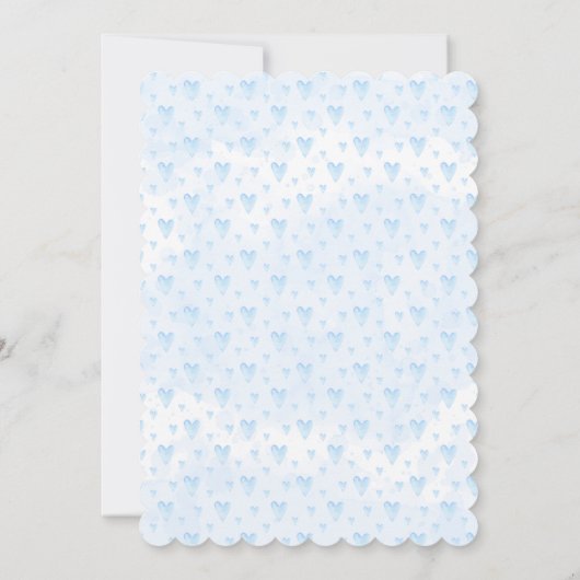 A little Sweetheart blue Truck Baby Shower Kaart (Achterkant)