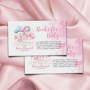 A Little Sweetheart Boeken voor Baby Baby shower Informatiekaartje