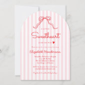 A Little Sweetheart Bow Valentine's Baby Shower Kaart (Voorkant)