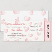 A Little Sweetheart is on the Way Invitation Kaart (Voorkant / Achterkant)