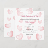A Little Sweetheart is on the Way Invitation Kaart (Voorkant / Achterkant)