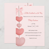 A Little Sweetheart is on the Way Invitation Kaart (Voorkant / Achterkant)