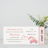 A Little Sweetheart is on the Way Invitation Kaart (Staand voorkant)