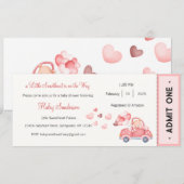 A Little Sweetheart is on the Way Invitation Kaart (Voorkant / Achterkant)