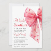 A Little Sweetheart is op de Way Bow Baby shower Kaart (Voorkant)