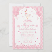 a little sweetheart pink goose gingham floral girl kaart (Voorkant)