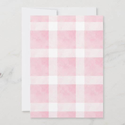 a little sweetheart pink goose gingham floral girl kaart (Achterkant)