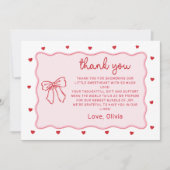 A Little Sweetheart Valentine's Baby Shower Bedankkaart (Voorkant)