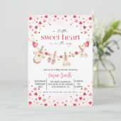 A Little Sweetheart valentine's Baby Shower Kaart (Staand voorkant)