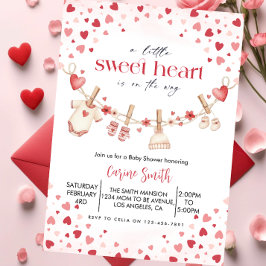 A  Little Sweetheart valentine's Baby Shower   Kaart