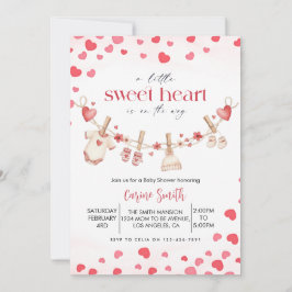 A  Little Sweetheart valentine's Baby Shower   Kaart