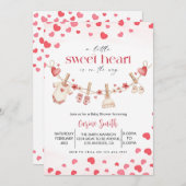 A  Little Sweetheart valentine's Baby Shower   Kaart (Voorkant / Achterkant)
