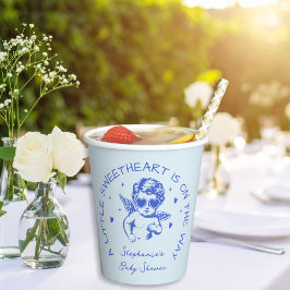 A Little Sweetheart Valentines Boy Baby Shower Papieren Bekers