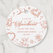 A Little Sweetheart Valentine's Day Baby Shower Bedankjes Labels (Achterkant)