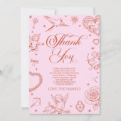 A Little Sweetheart Valentine's Day Baby Shower Bedankkaart (Voorkant)