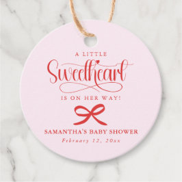 A little sweetheart Valentines girl baby shower Bedankjes Labels