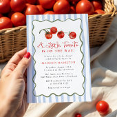 A Little Tomato is op weg naar het Baby shower Kaart