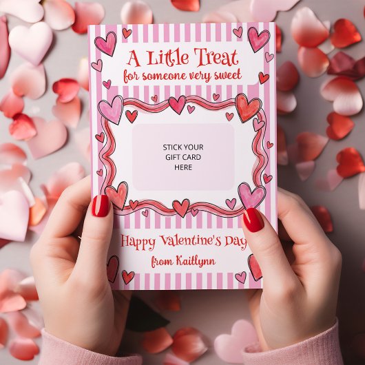 A Little Treat Valentine's Gift Card Holder Card Kaart