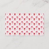 A Little Valentine Pink Baby Shower Diaper Raffle Informatiekaartje (Achterkant)