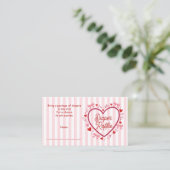A Little Valentine Pink Baby Shower Diaper Raffle Informatiekaartje (Staand voorkant)