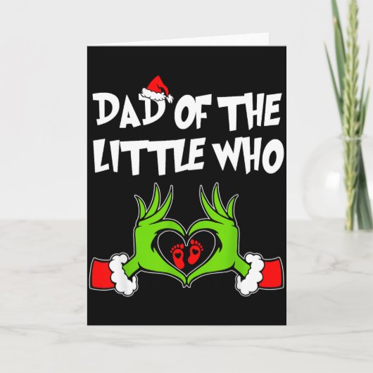 A Little Who Is Due Christmas Pregnancy Announceme Kaart (Voorkant)