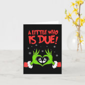 A Little Who Is Due Cute Christmas Pregnancy Annou Kaart (Gele Bloem)