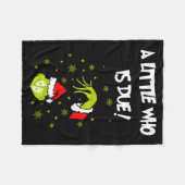 A Little Who Is Due Funny Christmas Pregnancy Anno Fleece Deken (Voorkant (Horizontaal))