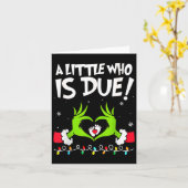 A Little Who Is Due Pregnancy Announcement Christm Kaart (Gele Bloem)