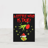 A Little Who Is Due Shirt Christmas Pregnancy  Kaart (Voorkant)