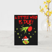 A Little Who Is Due Shirt Christmas Pregnancy  Kaart (Gele Bloem)