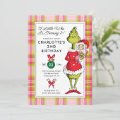 "A Little Who Is Turning 2!" Grinch Birthday Feestdagenkaart (Staand voorkant)