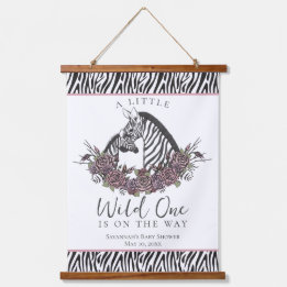 A Little Wild One Baby Zebra Print Hangend Wandkleed