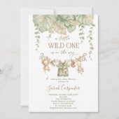 A Little Wild One is on the Way Safari Baby Shower Kaart (Voorkant)