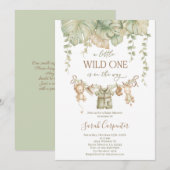 A Little Wild One is on the Way Safari Baby Shower Kaart (Voorkant / Achterkant)