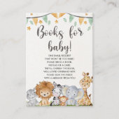 A Little Wild One Safari Animals Baby Shower Informatiekaartje (Voorkant)