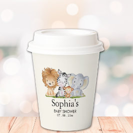 A Little Wild One Safari Animals Baby Shower Papieren Bekers