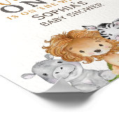 A Little Wild One Safari Animals Baby Shower Poster (Hoek)