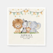 A Little Wild One Safari Animals Baby Shower Servet (Voorkant)