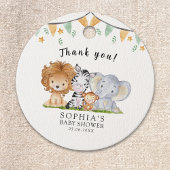 A Little Wild One Safari Animals Bedankjes Labels