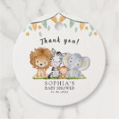 A Little Wild One Safari Animals Bedankjes Labels (Voorkant)