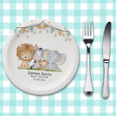 A Little Wild One Safari Animals  Papieren Bordje