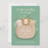 A Little Wild Thing Baby shower Invitation Kaart (Voorkant)