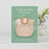 A Little Wild Thing Baby shower Invitation Kaart (Staand voorkant)