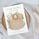 A Little Wild Thing Baby shower Invitation Kaart