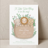 A Little Wild Thing Baby shower Invitation Kaart