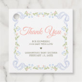 A Little Wildflower Baby Shower Bedankjes Labels (Voorkant)